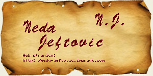 Neda Jeftović vizit kartica